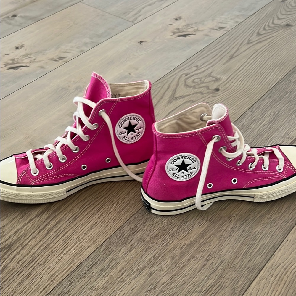 Kids Pink High-Top Sneakers - Picture 3 of 5